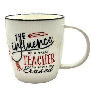 ElegantPark Mug Teacher Gift The Influence of a Teacher Can't Be Erased 13 oz